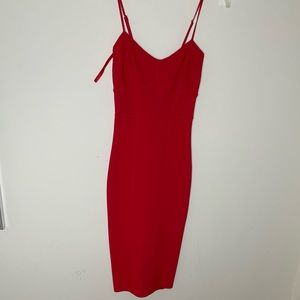 Bcbg red bondage midi dress. Never worn